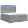vidaXL Postel boxspring s matrac&iacute; Světle &scaron;ed&aacute; 200 x 200 cm Textil