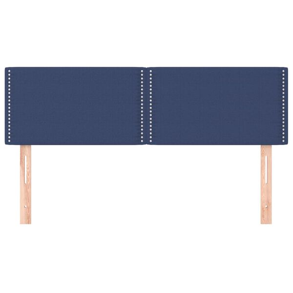 vidaXL Čela postele modr&aacute; 144x5x78/88 cm l&aacute;tka