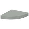 vidaXL Plovouc&iacute; rohov&aacute; police &scaron;ed&aacute; vysok&yacute; lesk 25 x 25 x 3,8 cm MDF