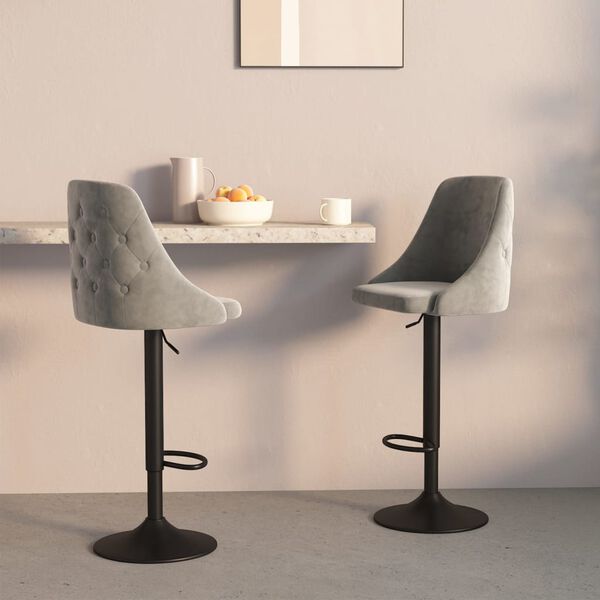 vidaXL Barov&eacute; židle 2 ks světle &scaron;ed&eacute; samet