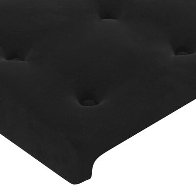 vidaXL Čelo postele černé 80 x 5 x 78/88 cm samet