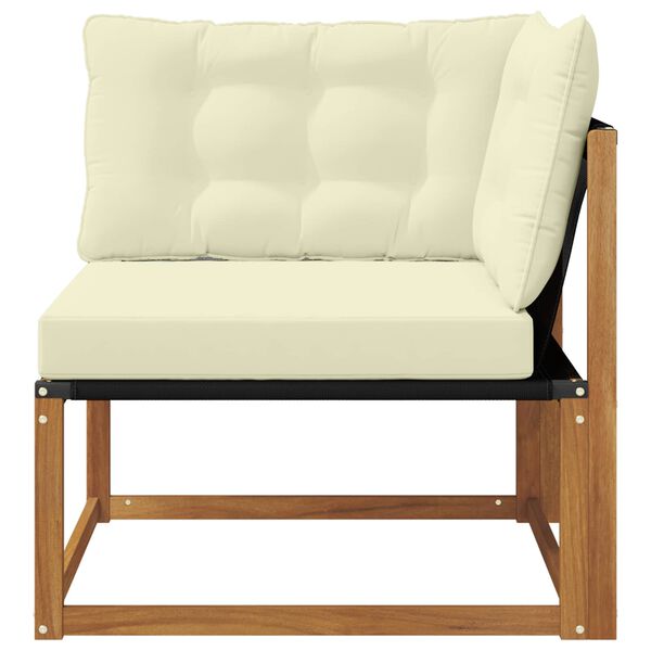 vidaXL Zahradn&iacute; rohov&aacute; sedačka Masivn&iacute; ak&aacute;tov&eacute; dřevo Př&iacute;rodn&iacute;