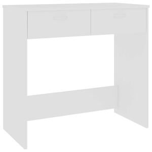 vidaXL Psac&iacute; stůl b&iacute;l&yacute; 80 x 40 x 75 cm kompozitn&iacute; dřevo