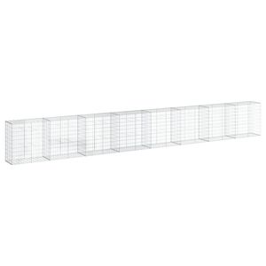 vidaXL Gabionov&yacute; ko&scaron; s v&iacute;kem 800 x 50 x 100 cm pozinkovan&eacute; železo