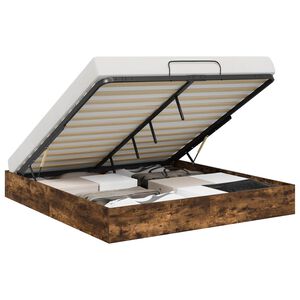 vidaXL Ottoman postel Uzen&yacute; Dub 203 x 180 x 25 cm Dřevěn&yacute; materi&aacute;l