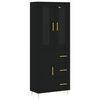 vidaXL Skř&iacute;ň highboard čern&aacute; 69,5 x 34 x 180 cm kompozitn&iacute; dřevo