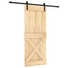vidaXL Posuvn&eacute; dveře Přirozen&aacute; a čern&aacute; 85 x 210 cm