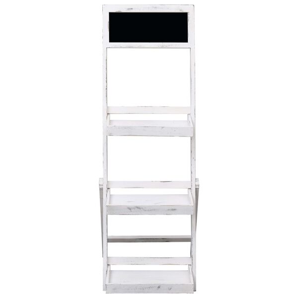 vidaXL Stojan s tabul&iacute; b&iacute;l&yacute; 42 x 40 x 120 cm dřevo