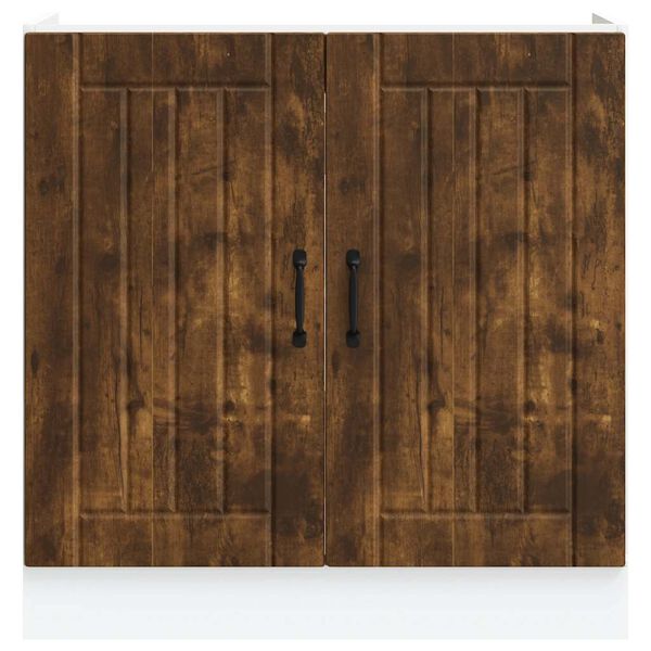 vidaXL Skř&iacute;ňka pod umyvadlo "Lucca" kouřov&yacute; dub kompozitn&iacute; dřevo