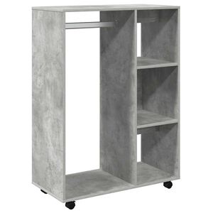 vidaXL &Scaron;atn&iacute; skř&iacute;ň betonově &scaron;ed&aacute; 80 x 40 x 110 cm kompozitn&iacute; dřevo