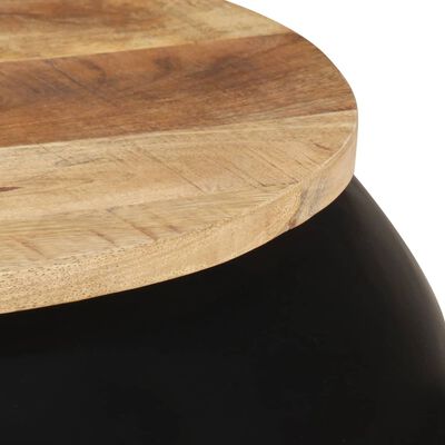 vidaXL Konferenční stolek černý 68 x 68 x 30 cm masivní mangovník