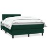 vidaXL Box spring postel s matrac&iacute; tmavě zelen&aacute; 120x210 cm samet