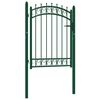 vidaXL Plotov&aacute; branka EMMEN s hroty ocelov&aacute; 103 x 109,5 cm zelen&aacute;