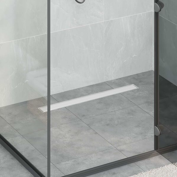 vidaXL Sprchov&yacute; odtok 2 v 1 s 360&deg; sifonem Stř&iacute;brn&aacute; 70 cm