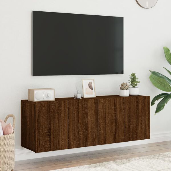 vidaXL TV skř&iacute;ňky n&aacute;stěnn&eacute; 2 ks hněd&yacute; dub 60 x 30 x 41 cm