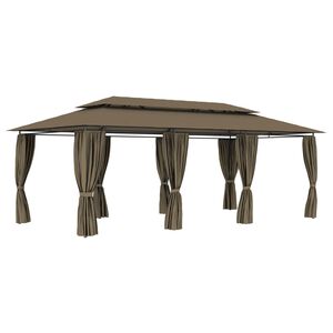 vidaXL Alt&aacute;n se z&aacute;věsy 600 x 298 x 270 cm taupe 180 g/m&sup2;