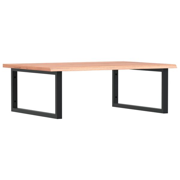 vidaXL Deska pod umyvadlo n&aacute;stěnn&aacute; ocel a masivn&iacute; dubov&eacute; dřevo