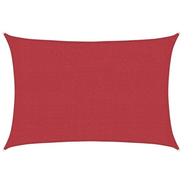 vidaXL Stínící plachta 160 g/m² červená 2,5 x 4 m HDPE
