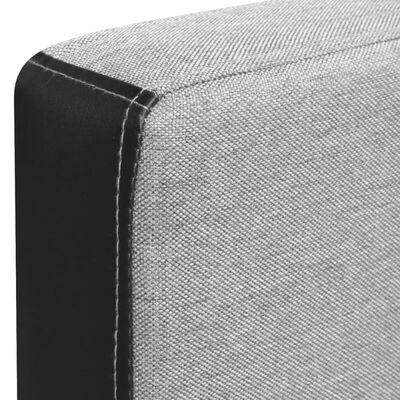 vidaXL Rohová rozkládací pohovka textil 218 x 155 x 69 cm černá a šedá
