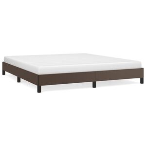 vidaXL R&aacute;m postele hněd&aacute; 180 x 200 cm uměl&aacute; kůže