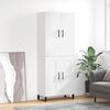 vidaXL Skř&iacute;ň highboard b&iacute;l&aacute; 69,5 x 34 x 180 cm kompozitn&iacute; dřevo
