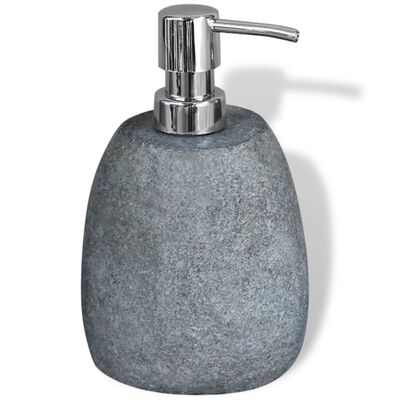 vidaXL Dávkovač na mýdlo, říční kámen 16 cm