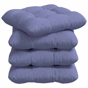 vidaXL Pol&scaron;t&aacute;ře na sedadla 4 ks Textil Modr&aacute; dž&iacute;novina 40 x 40 x 12 cm