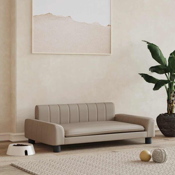 vidaXL Pel&iacute;&scaron;ek pro psy cappuccino 90 x 53 x 30 cm uměl&aacute; kůže