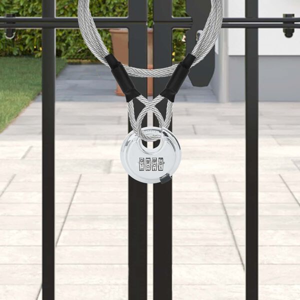 vidaXL Z&aacute;mky Discus se kl&iacute;či 2 pcs Stř&iacute;brn&aacute; 7 x 2.3 x 7 cm