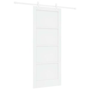 vidaXL Posuvn&eacute; dveře B&iacute;l&aacute; 83 x 202 cm Masivn&iacute; borovicov&eacute; dřevo