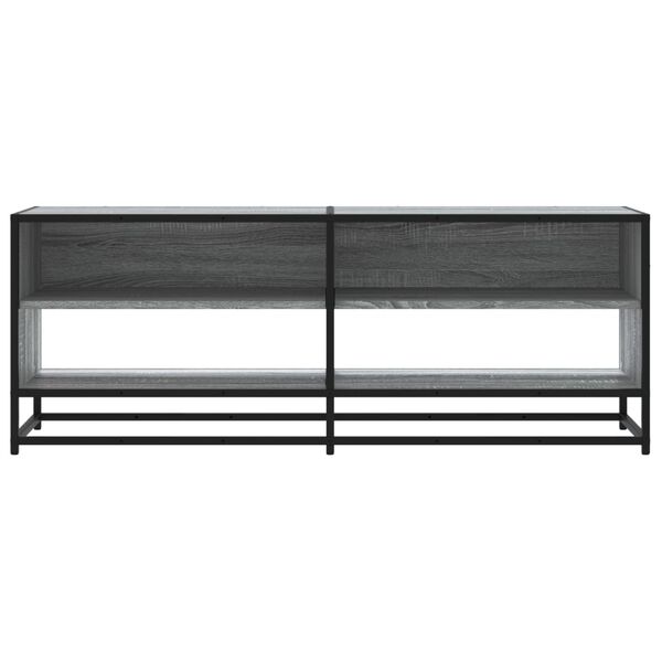 vidaXL TV skř&iacute;ňka &scaron;ed&aacute; sonoma 120,5x40x46 cm kompozitn&iacute; dřevo a kov