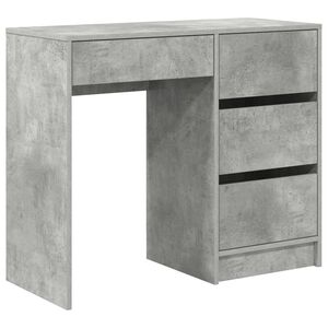 vidaXL Stůl Betonově &scaron;ed&aacute; Kompozitn&iacute; dřevo 90 x 37.5 x 75 cm
