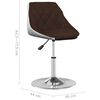 vidaXL Barov&aacute; židle hnědob&iacute;l&aacute; uměl&aacute; kůže