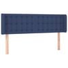 vidaXL Čelo postele typu u&scaron;&aacute;k modr&eacute; 147 x 16 x 78/88 cm textil