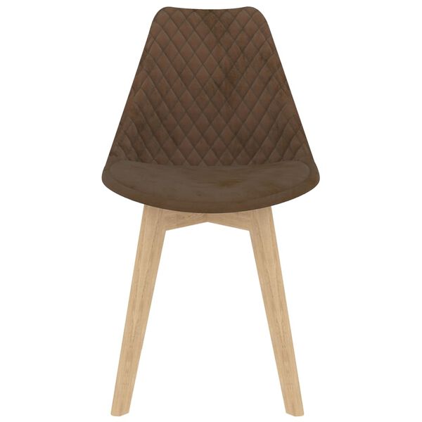 vidaXL jídelní židle 2 ks hnědé samet