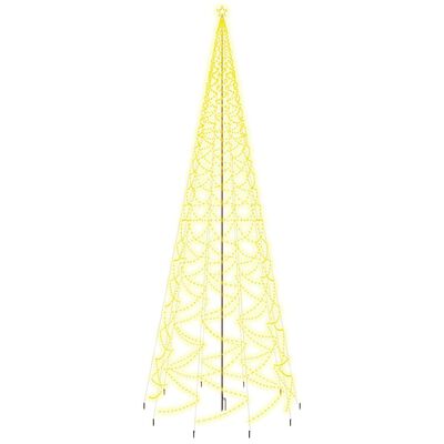 vidaXL Vánoční stromek s hrotem 3 000 teple bílých LED diod 800 cm
