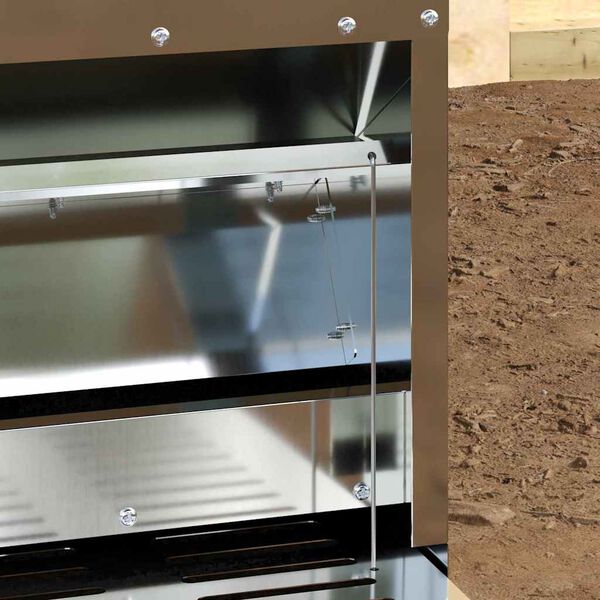 vidaXL Z&aacute;sobn&iacute;k pro slepice s ped&aacute;lem Stř&iacute;brn&aacute; 25 x 42 x 40 cm