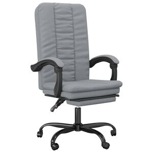vidaXL Polohovac&iacute; kancel&aacute;řsk&aacute; židle světle &scaron;ed&aacute; textil