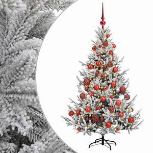 vidaXL Uměl&yacute; v&aacute;nočn&iacute; stromek s v&aacute;nočn&iacute;mi koulemi 120 cm 150 LED