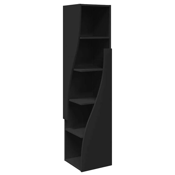 vidaXL Rohov&aacute; skř&iacute;ňka Čern&aacute; 32x32x140cm kompozitn&iacute; dřevo