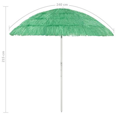 vidaXL Plážový slunečník Hawaii zelený 240 cm