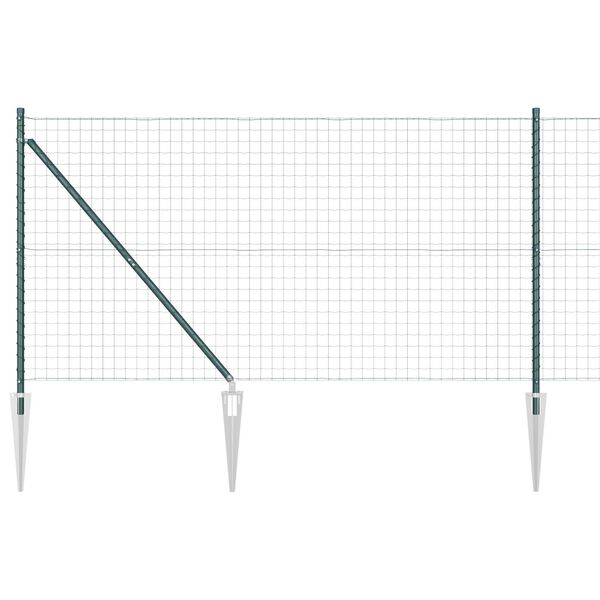 vidaXL Plot s sloupkem Zelen&aacute; 1,2 x 10 m Ocel a PVC