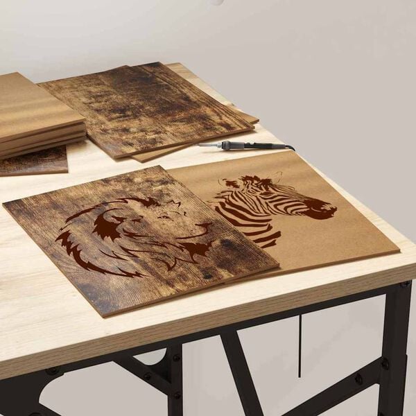 vidaXL Dekoračn&iacute; panely 12 pcs Kouřov&yacute; dub 21 x 30 x 0,27 cm