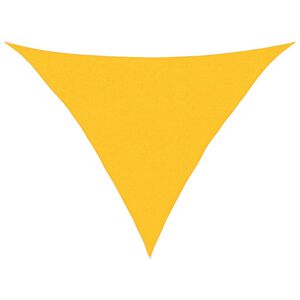 vidaXL St&iacute;nic&iacute; plachta 160 g/m&sup2; troj&uacute;heln&iacute;k žlut&aacute; 2,5x2,5x3,5 m HDPE