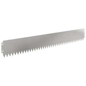 vidaXL Okraj tr&aacute;vn&iacute;ku 10 pcs 103 x 15 cm Ocel Stř&iacute;brn&aacute;