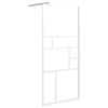 vidaXL Z&aacute;stěna do průchoz&iacute; sprchy 80 x 195 cm ESG sklo b&iacute;l&aacute;