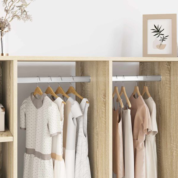 vidaXL Tyč Skř&iacute;ně 2 pcs Stř&iacute;brn&aacute; 764 x 15 x 29 mm Hlin&iacute;kov&aacute; slitina