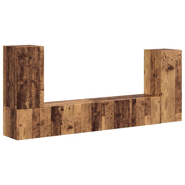 vidaXL Sestava TV skř&iacute;něk 4 pcs Star&eacute; dřevo kompozitn&iacute; dřevo