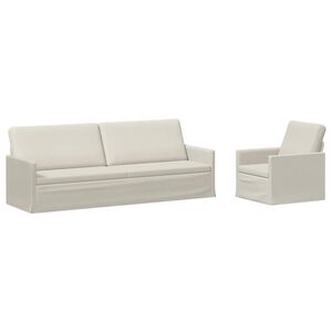 vidaXL Set pohovek 2 pcs Kr&eacute;mov&aacute; Samet