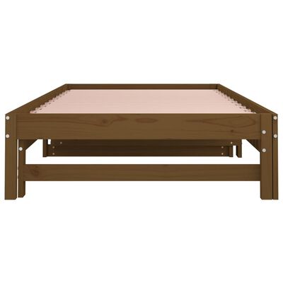 vidaXL Výsuvná postel medově hnědá 2x (90 x 190 cm) masivní borovice